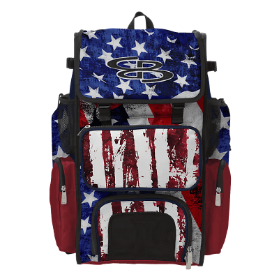 elitestrike softball gear bag with multiple compartments