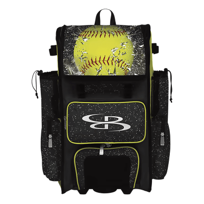 elitestrike softball gear bag with multiple compartments